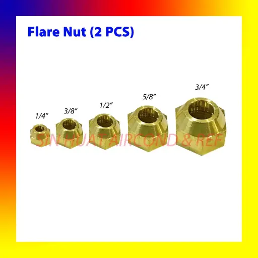 [1/2,3/8 FLOUR NUT] 1/2,3/8 BRASS FLARE NUT